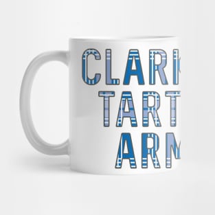 Clarke's Tartan Army, Scottish Saltire Flag Tartan, Scottish Football Slogan Design Mug